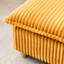 Velours côtelé 1 avec coussins - Polyvalent pour divers espaces Design rétro avec rembourrage en éponge Pieds en plastique 300 lb Capacité de soutien Balcon jaune, salon, cadre en bois massif rempli de chambre à coucher-1738838058