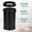 17 gallons / 17 gallons, poubelle ouverte en acier inoxydable à l'épreuve des empreintes digitales, poubelle ronde commerciale robuste pour restaurant, maison, bureau, noir