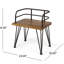 Chaise rustique en métal et bois - 2 fauteuils club, siège, structure en fer, finition pour sièges de patio, cadres, finition, utilisation extérieure