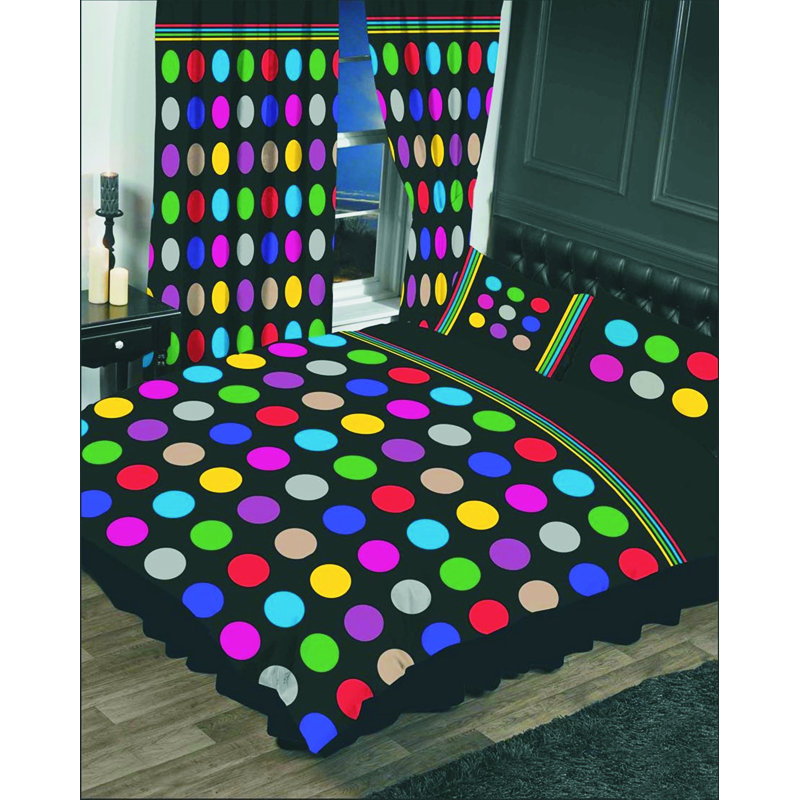 BE BOP Franconia Black Red Yellow 144 TC Modern & Contemporary Duvet Cover Set