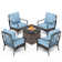 4-person Outdoor Conversation Set With Fire Pit Table