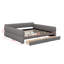 Lit de jour très grand avec 2 tiroirs de rangement, lit de jour rembourré avec port USB, lit plateforme pour chambre à coucher, aucun sommier nécessaire-165071853
