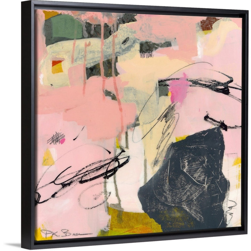 Reproduction d’art sur toile, "Sylvan Zephyr no. 4" par Pamela K., H 26 po x l 26 po x P 1,75 po, Toile avec cadre noir