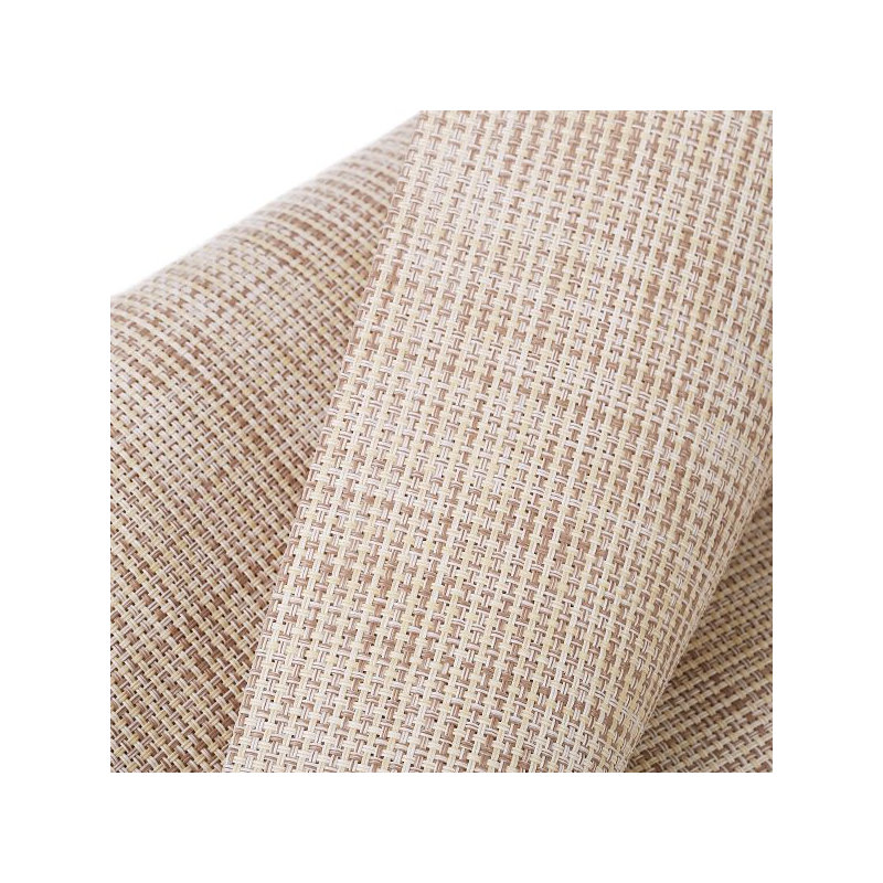 Ensemble de 6 napperons tissés pour table de salle à manger, Beige