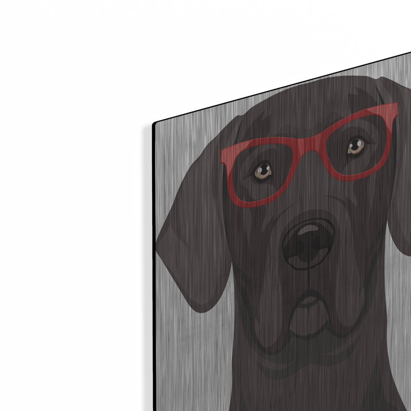 «Great Dane portant des lunettes de hipster» par des affiliés Furbaby, H 16 po x l 12 po