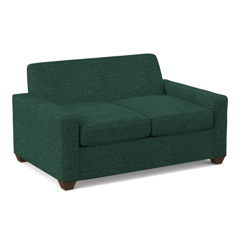 Canapé à accoudoirs carrés 72 po Avery, Noyer Montana, Jade antique
