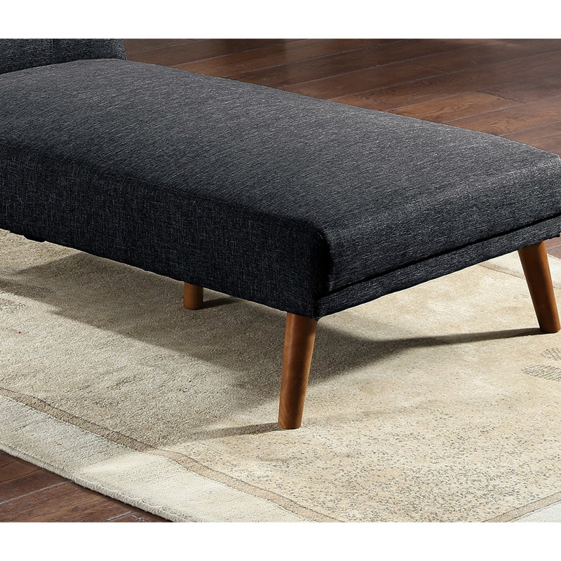 Méridienne convertible avec coussin en polyfibre et pieds de lit rembourrés de mousse en bois massif