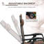 Ensemble de 2 chaises berçantes pour l'extérieur Outsunny, chaise berçante inclinable et inclinable pliable avec coussin, porte-gobelet et téléphone, pieds combinés, brun