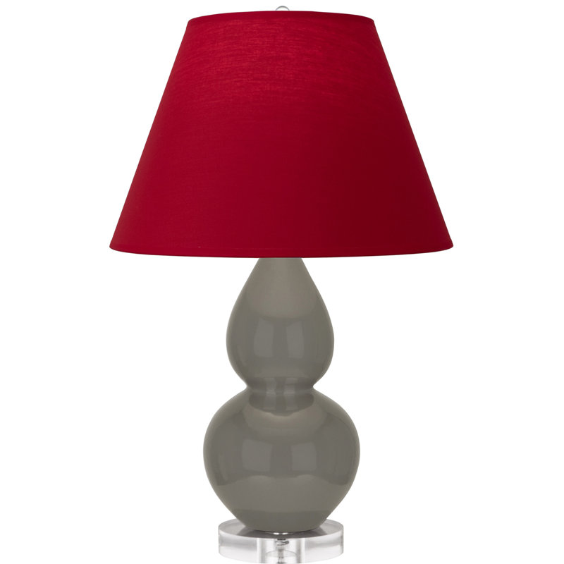 Petite lampe d'appoint à double gourde, Cendré, Rouge
