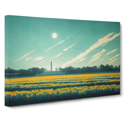 Intriguing Bluebell Field - Wrapped Canvas
