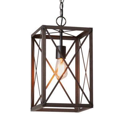 Luminaire suspendu carré à 1 lumière