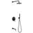 Luxury Wall-Mounted 3-Function Shower System Solid Brass Mixer Valve, 1.8 GPM Flow & Dual Showerheads with Rough-in Valve-58146948