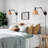 Mocoba Industrial Vintage Adjustable Swing Arm Rattan Lampshade Decor Wall Light Fixture For Bedroom