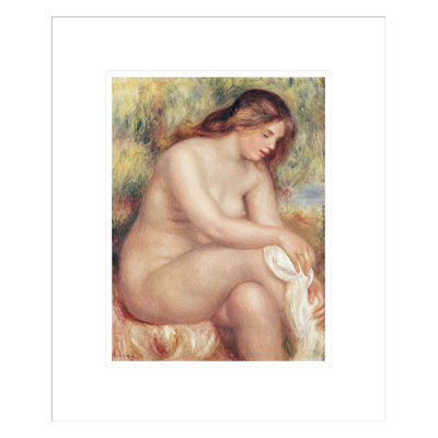«Bather Drying Herself» par Pierre-Auguste Renoir, impression giclée sur cadre