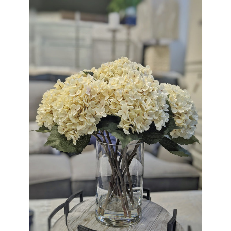 Arrangement floral d'hortensia, Crème