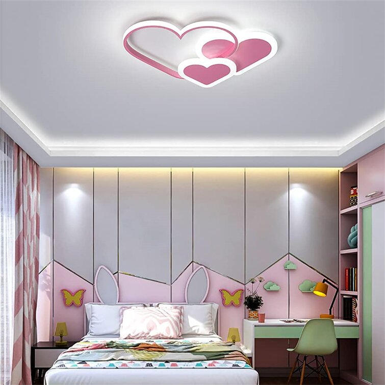 Modern Led Ceiling Light Pink Star Lights for Bedroom Children Kids Baby  Room Black White Girls Boys Lighting Home Ceiling Lamp (Color 