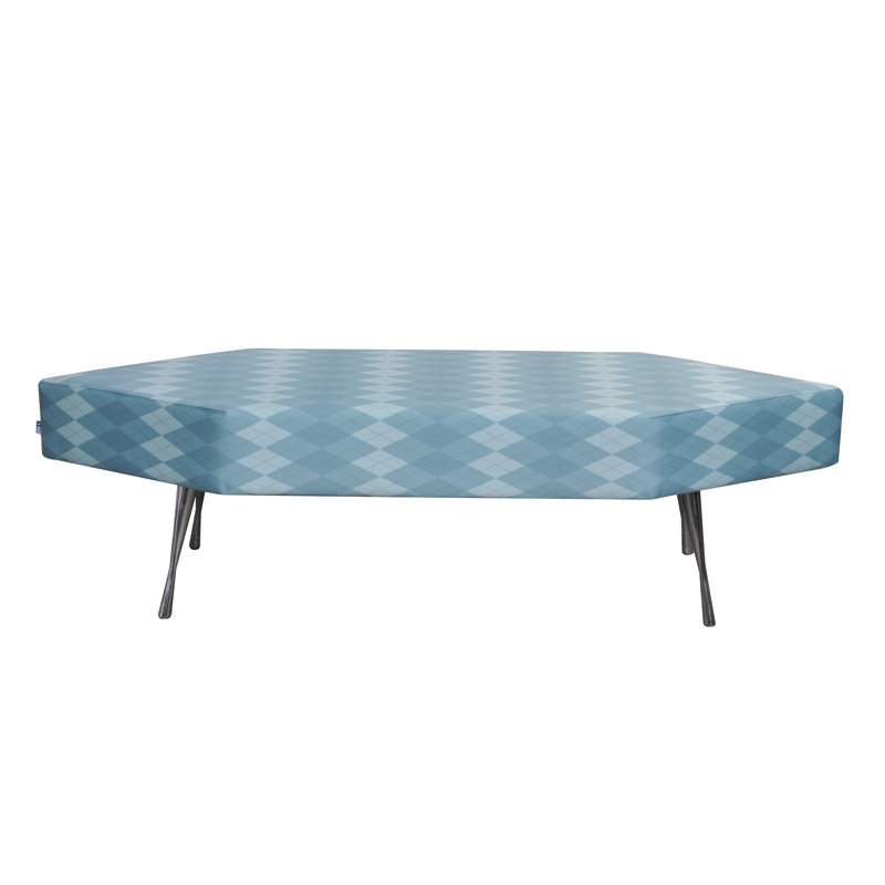 Cube Upholstered Bench, Beige, 100% Polyamide