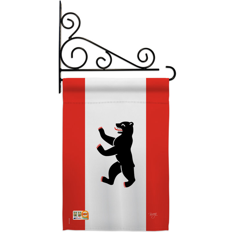 Double Sided 18.5'' H x 13'' W Polyester Flag Set