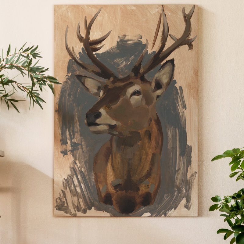 « Red Deer Stag II », reproduction d’art sur toile tendue, H 36 po x l 24 po x P 1,5 po