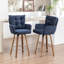 Tabourets de bar à double couche rembourrés de velours 27,95 po Zareon-1244625744