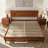 Queen Premium Solid Wood Platform Bed Frame, Walnut Finish with Sculpted Spearhead Headboard – Mid-Century Modern Style, 800lbs Capacity, All Mattress Support, No Box Spring Needed-112609345-112609343