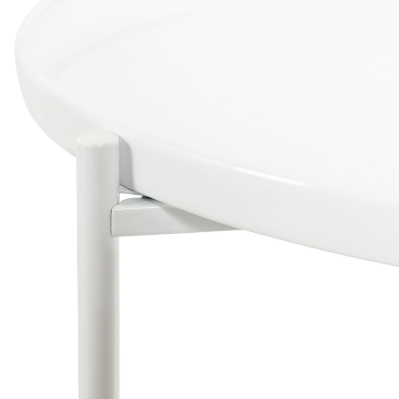 Gwynn Tray Top Nesting Tables, White Top/White Base