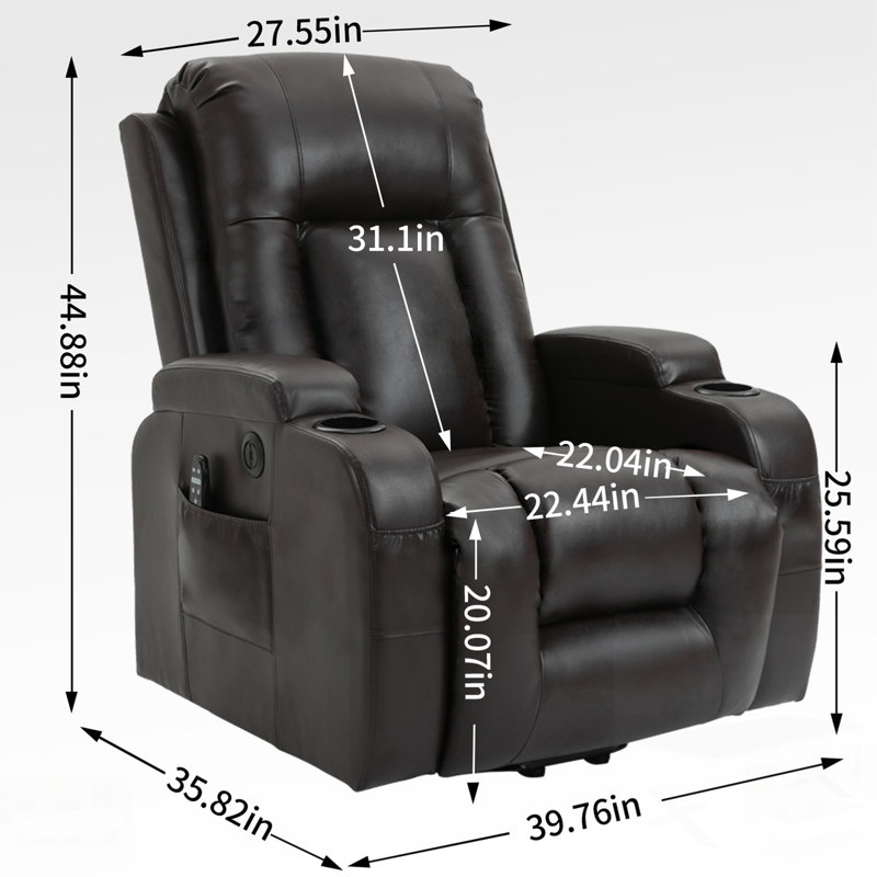 Fauteuil inclinable Infinity Power Power Lift, Marron foncé
