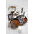 D4.5X9" Clear Glass Lotus Flower Taper Candle Holder With Shimmering Iridescent Finish-1781026588