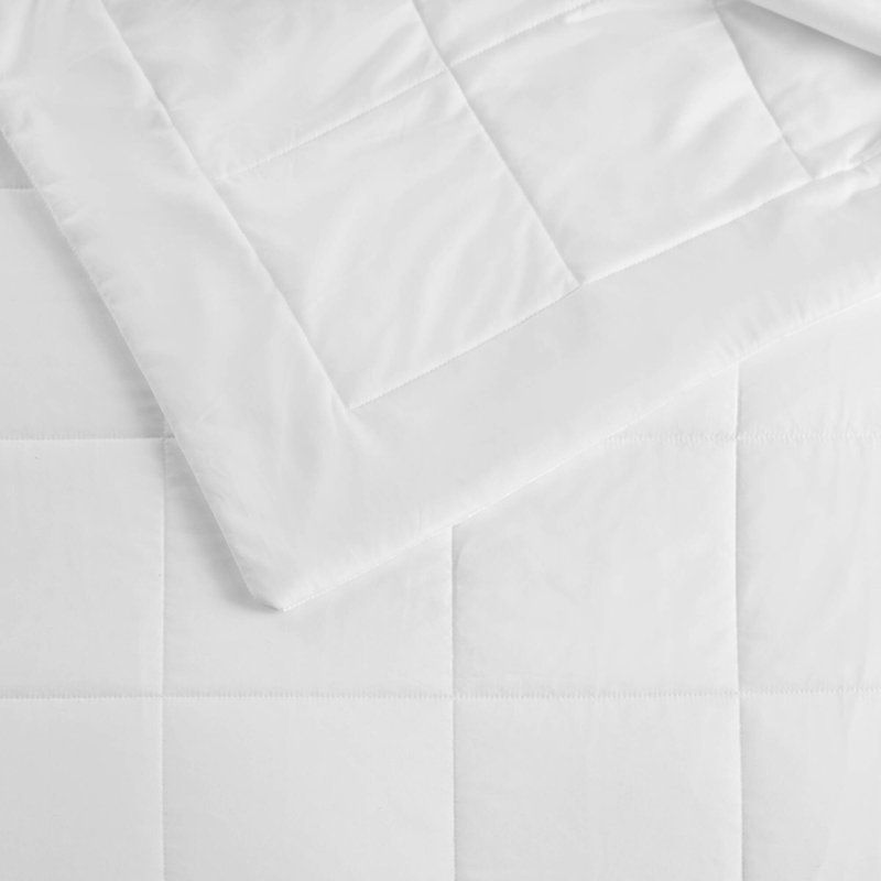 Twin White Knitted Reversible Cooling Blanket