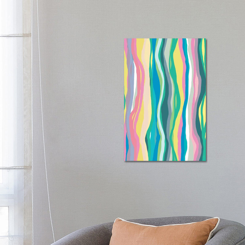 Colourful Agate Slides 1 Piece Wrapped Canvas Painting, 66.04 cm H x 45.72 cm W