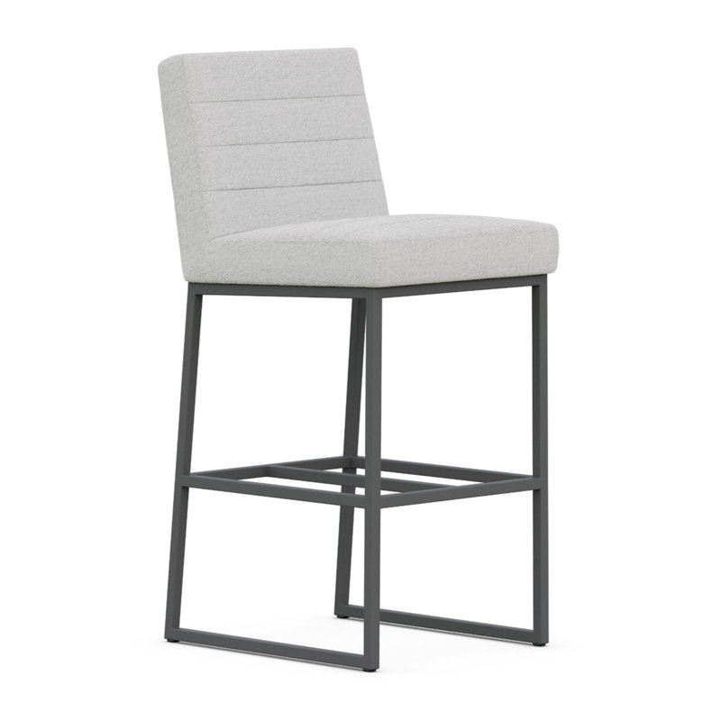 Mason Upholstered Stool with Metal Frame, Bar Stool (29.9" Seat Height)