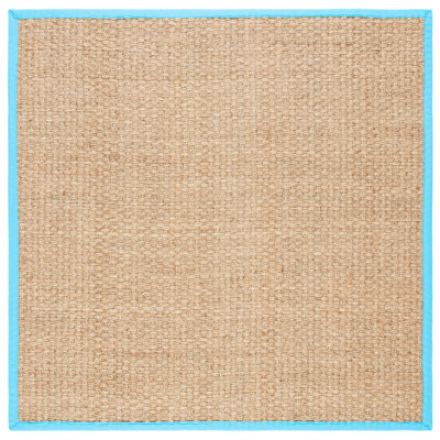 Auckland Bamboo Natural/Turquoise Area Rug