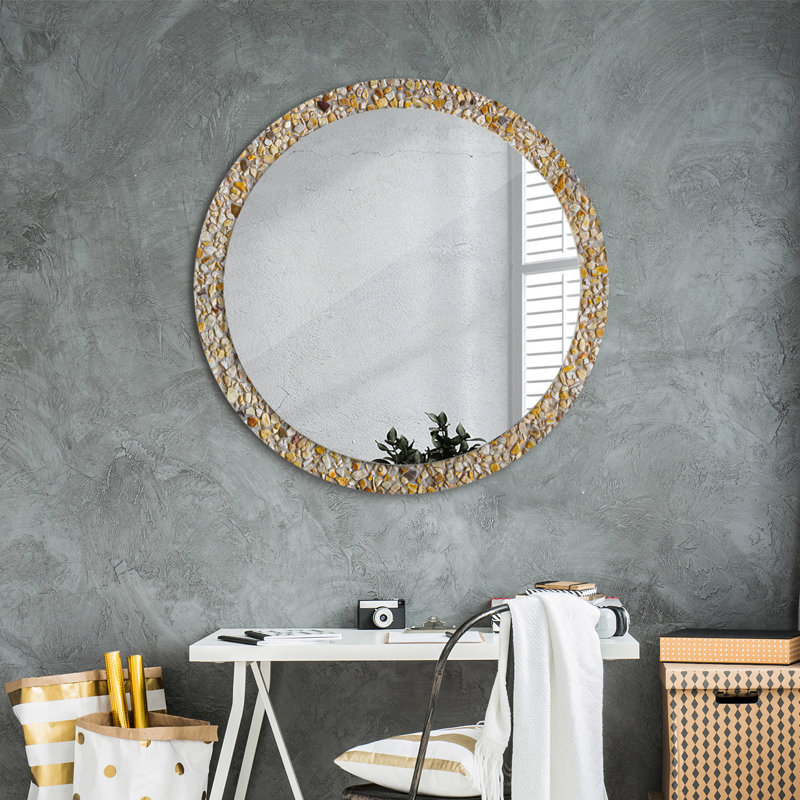 Huldar Glass Flat Wall Mirror, 90cm H x 90cm W