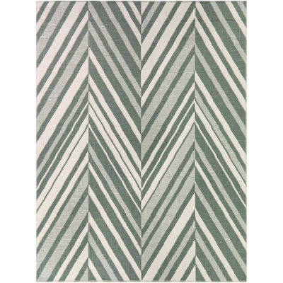 Allegrezza Blue Broken Chevron Area Rug