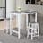 [3-Piece Counter Height Dining Set] Space-Saving Table With 2 Stools;Easy To Clean-1441136771-1441136770