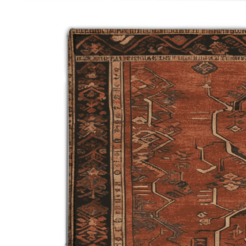 Tapis turc intérieur et extérieur brun, Rectangulaire 2 pi x 3 pi