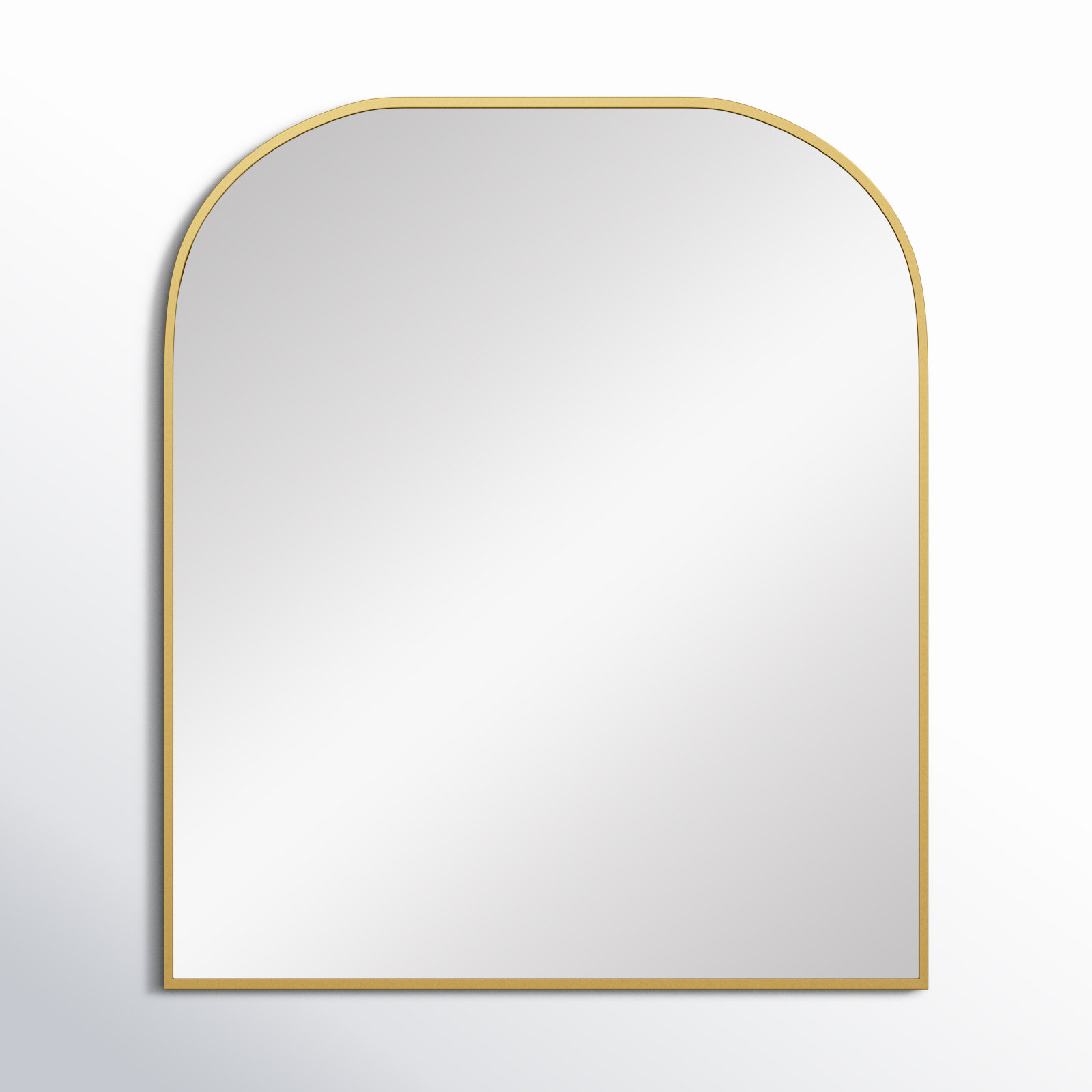 Sabine Metal Wide Arch Wall Mirror, Brass, 42" x 36"