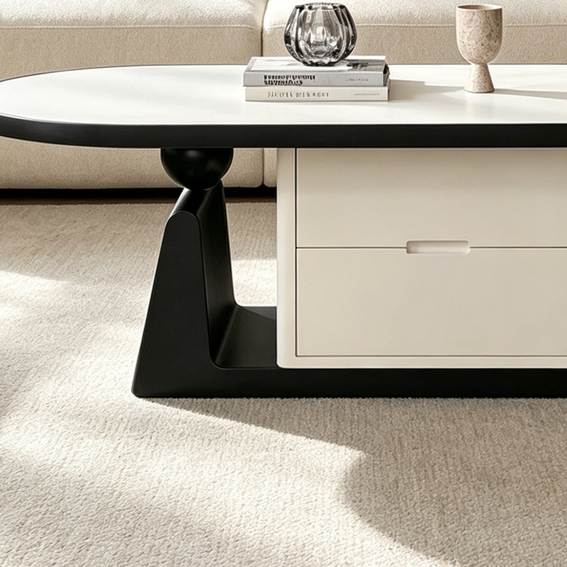 Frailey, H 15,74 po x l 47,24 po x P 23,62 po, Blanc/Noir