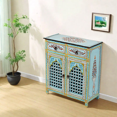 Hand-Painted  Entryway Cabinet