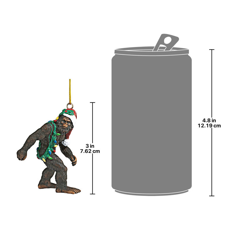 7.62cm Handmade Resin Yeti Hanging Figurine Ornament