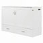Grand lit escamotable avec tiroir, prises, ports USB et système de poulie, lit mural blanc peu encombrant-624548322