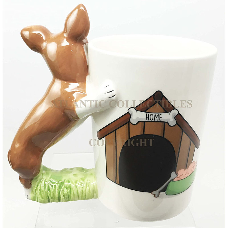 Adorable bouledogue français Frenchies avec tonneau en os 12 oz tasse en céramique tasse à café pour la maison et la cuisine