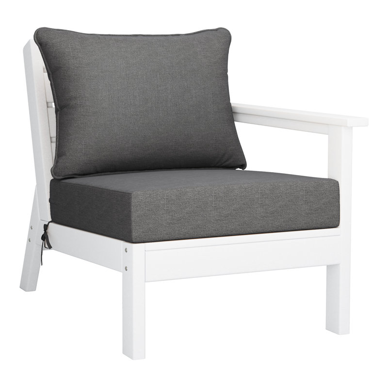 Ensemble de sièges profonds avec coussins, White, Gray