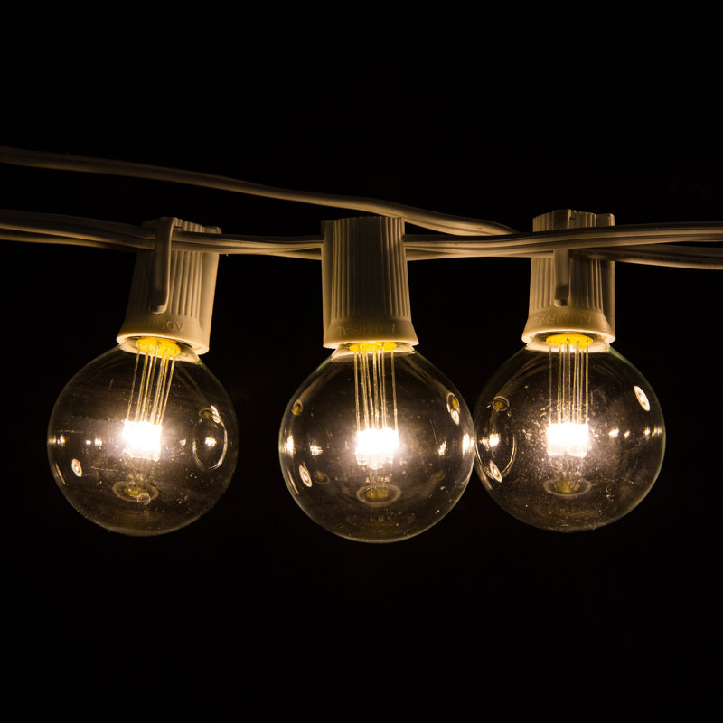 Outdoor 100 - Bulb 25'' Plug-in LED Globe String Light