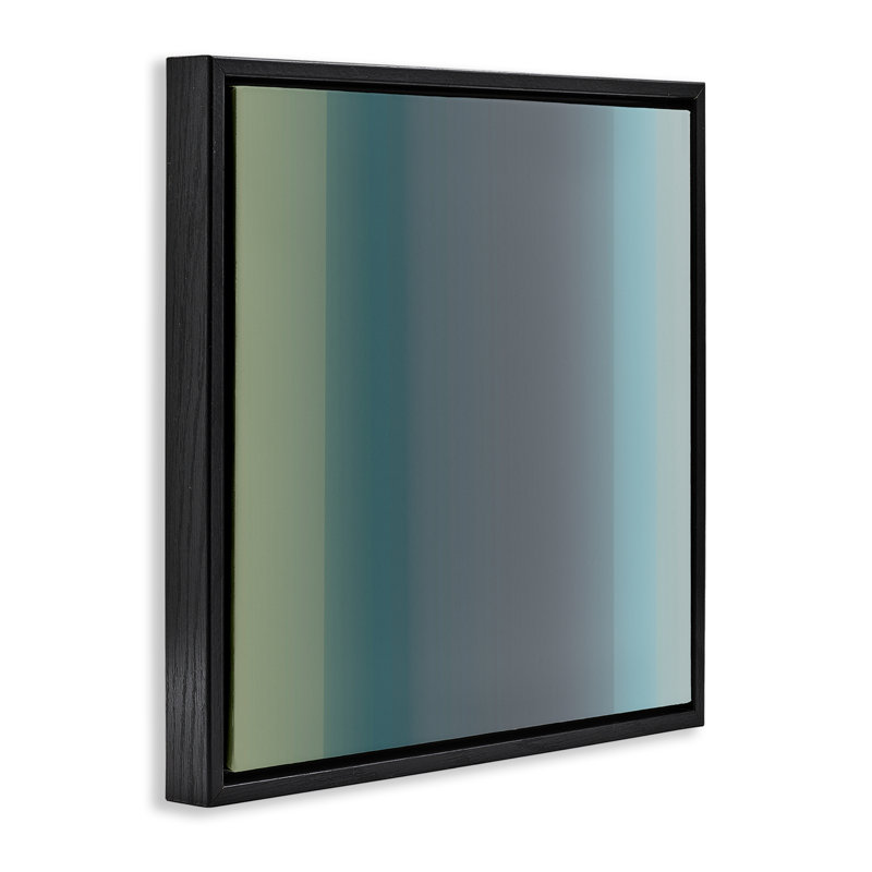 «Subtle Ombre Gradient Floater», art mural par Third & Wall Studios, Cadre flottant noir de jais, H 25 po x l 25 po
