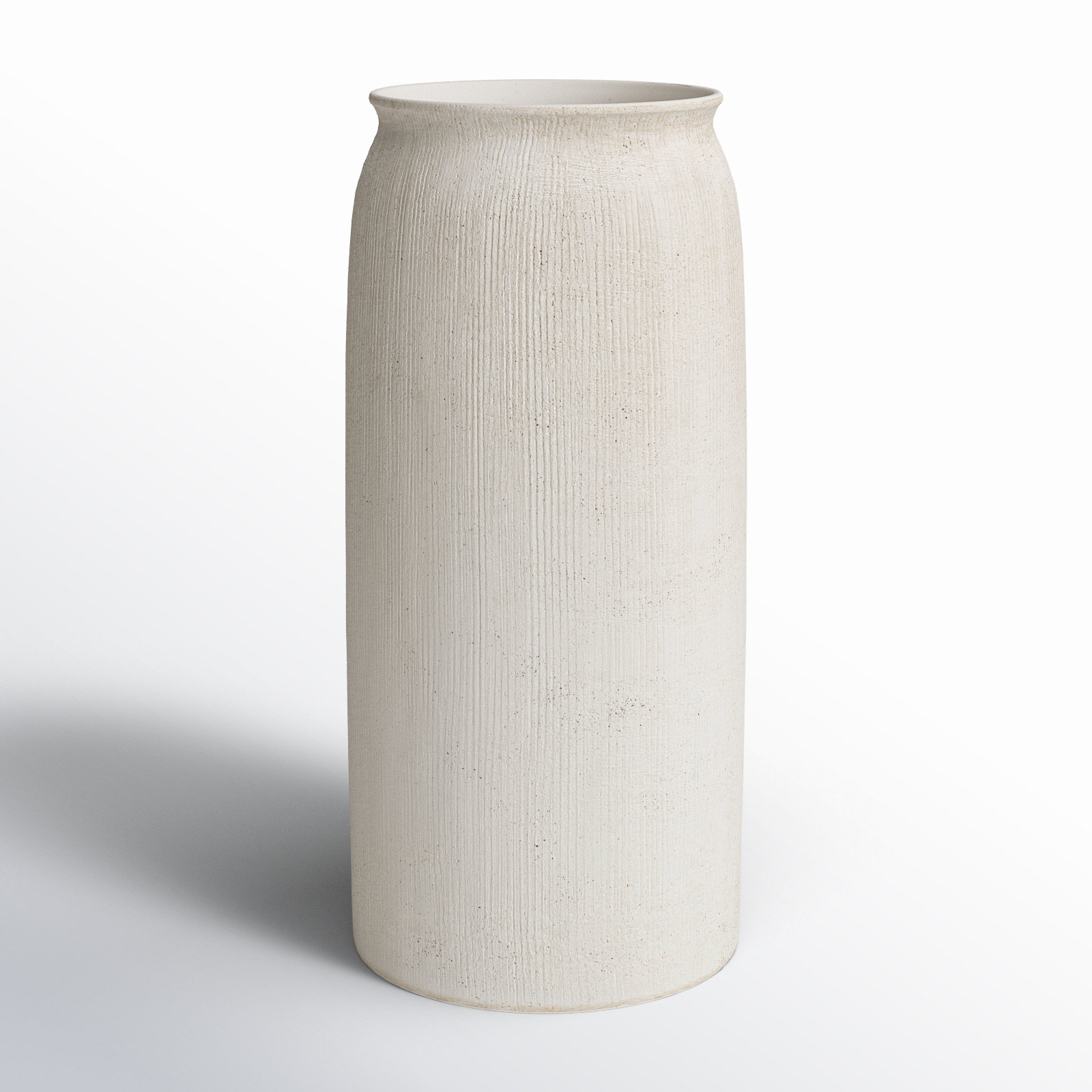 Birch Lane™ White Chic Accent Vase, Artisanal Texture Design | Wayfair