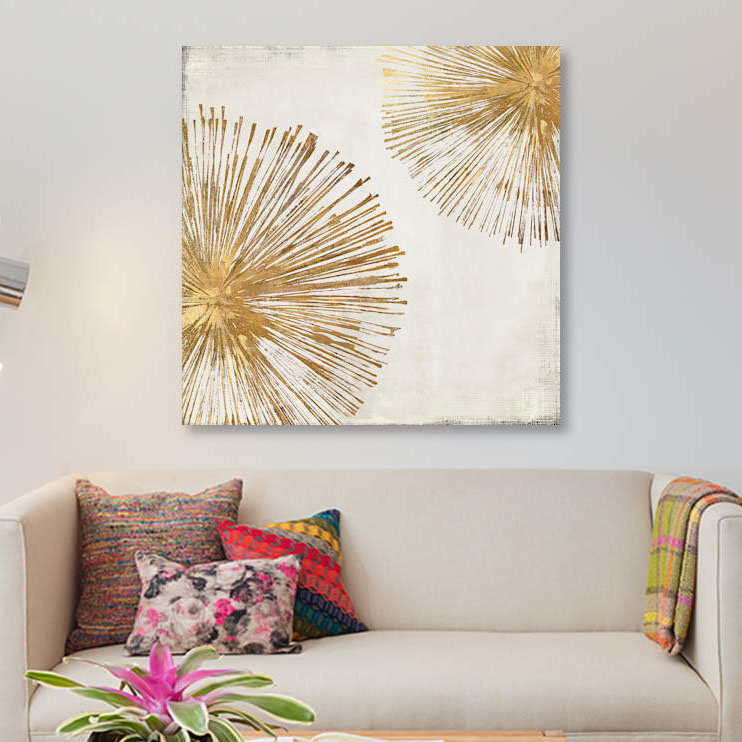 «Gold Star I», impression sur toile, H 37 po x l 37 po x P 1,5 po, Toile tendue, Pas de tapis