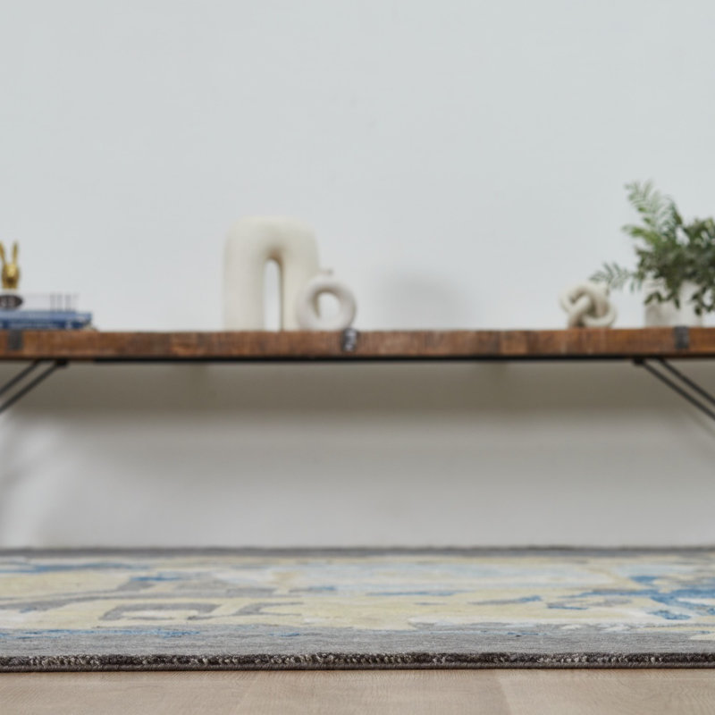 Studio Glyphs By Katie Merz Wool Abstract Area Rug, Rectangle 5' x 7'