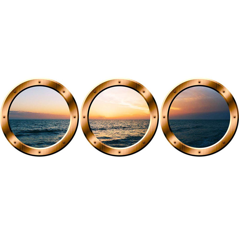 Décalcomanie murale croisière, Bronze, H 20 po x l 20 po