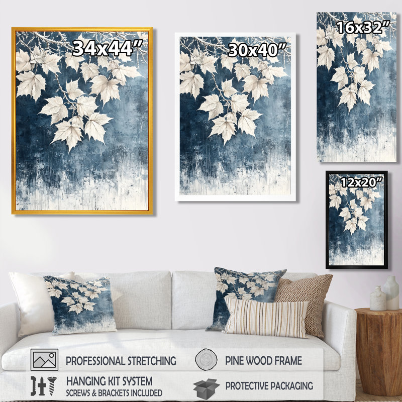 Karli - Floral Wall Art, Noir, noir, noir, noir, H 20 po x l 12 po, Reproduction encadrée d'une seule photo